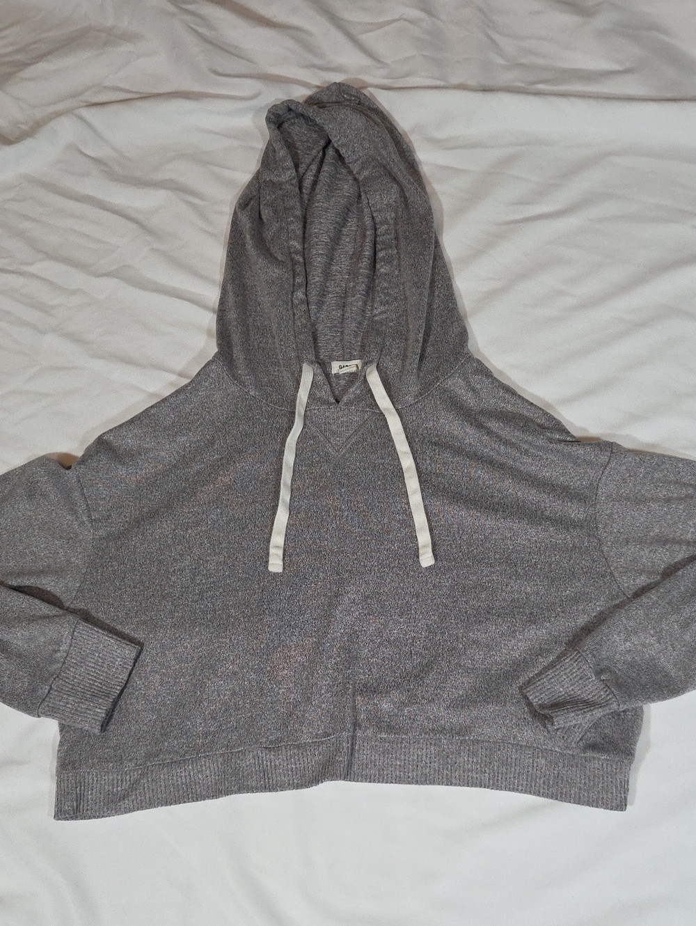 Garage Gray Cropped Hoodie Size Petite Small